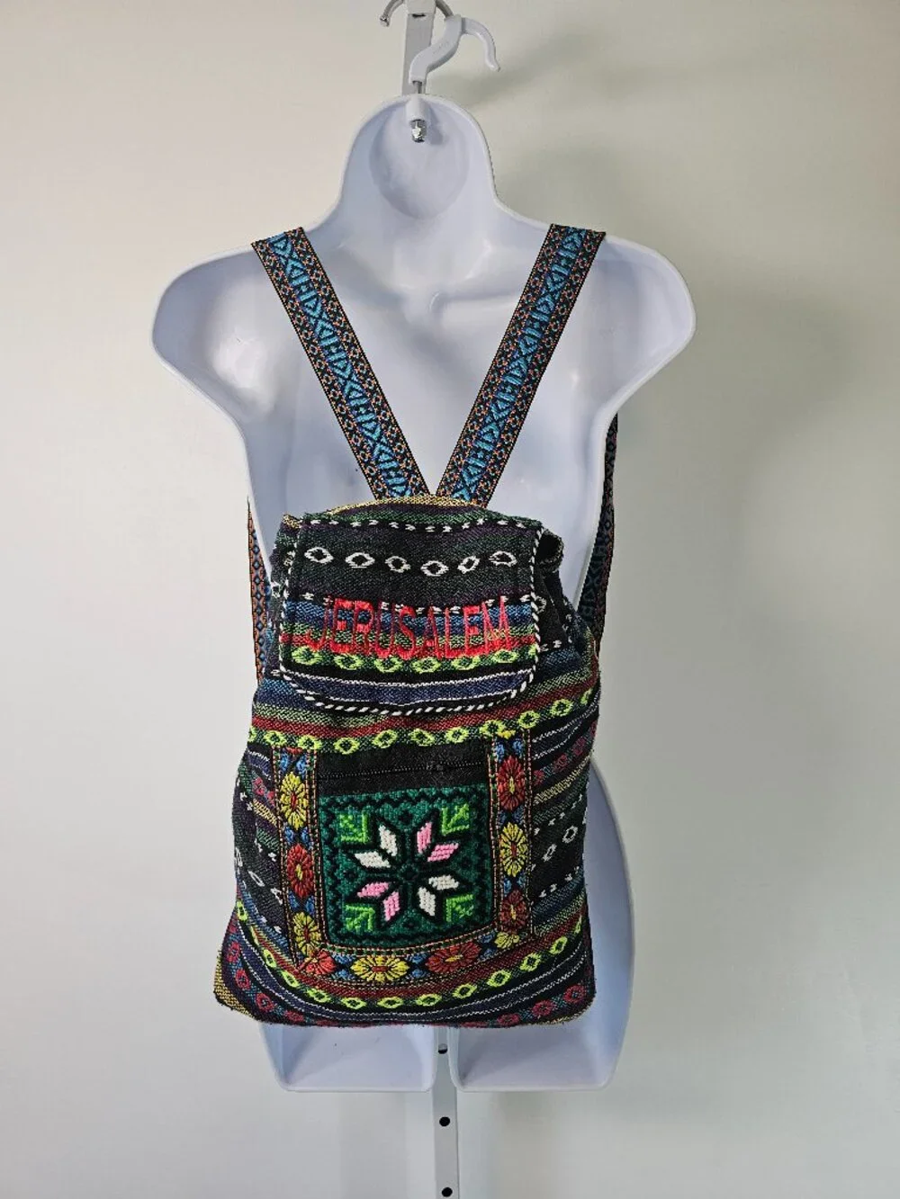 Unbranded Backpack Jerusalem Hippie Boho Festival Multi-Color